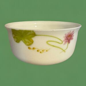 Uniware Opal Glass Bowl Lotus Flower design Deep Bowl 7”x 3.5”